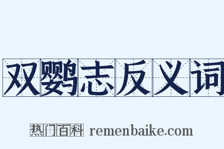 双鹦志反义词是什么意思的图片